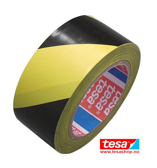 Hovedbilde Tesa 6076 Varseltape gul/sort 50 ...
