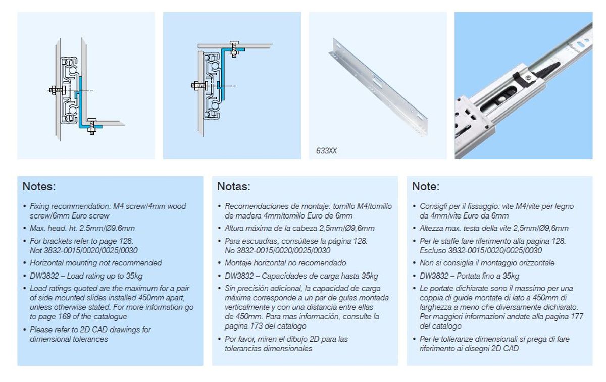 Accuride DZ3832B Glideskinner 400 mm