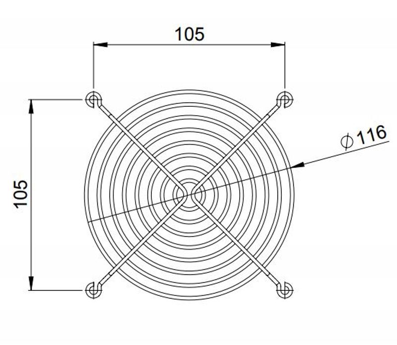 Adam Hall 8766 Deksel til 220v Vifte