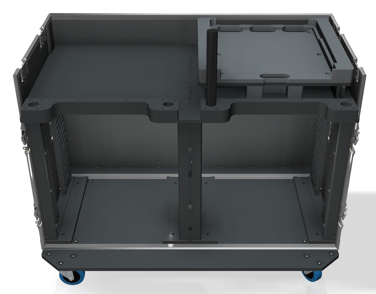 PTS 120-skap for DiGiCo 112 Quantum og AluPro, Dobbel bredde